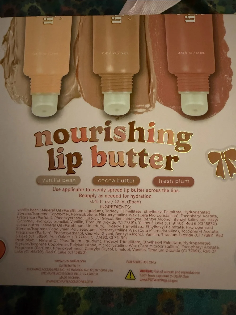The Crème shop 5 sheet masks and 3 nourishing lip butters by Nicole Miller